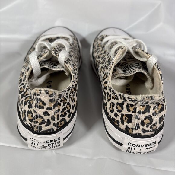Converse All Stars Leopard Print Sneakers (Youth Size 1 Boys Girls) Shoes - Picture 4 of 7